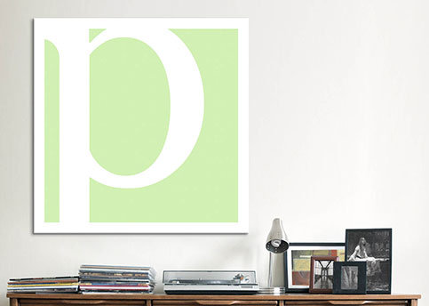« the type »-impression sans cadre sur toile, H 26 po x l 26 po x P 1,5 po, P