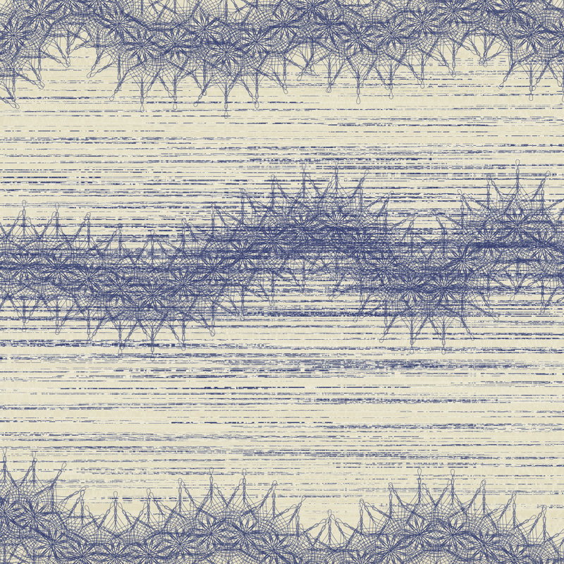 Spiro Striations II by Ricki Mountain - Wrapped Canvas Graphic Art, 122cm H x 122cm W
