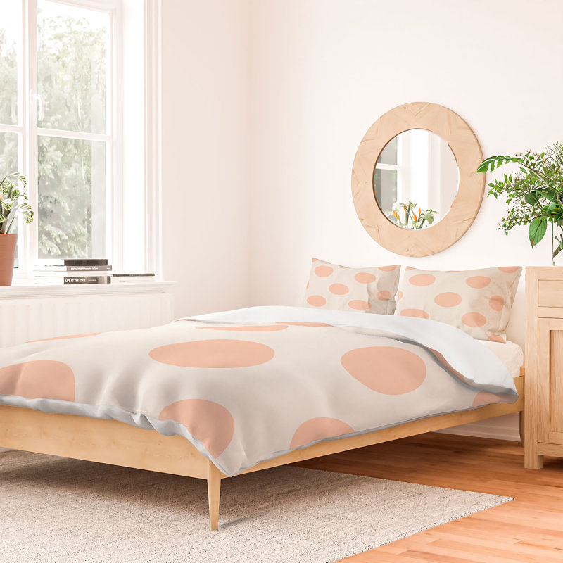 Housse de couette en microfibre, Housse de couette pour lit simple, Pêche