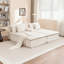 Canapé-lit rembourré avec coussin et coussins moelleux-346023553