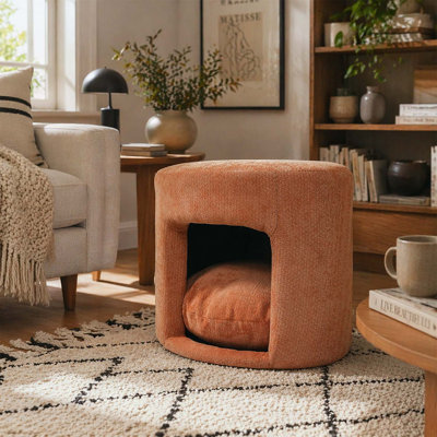 Pet Friendly Ottoman with Removable Cushion