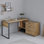 Armoire en métal avec armoire de rangement en forme de L 59,05 "Draylen