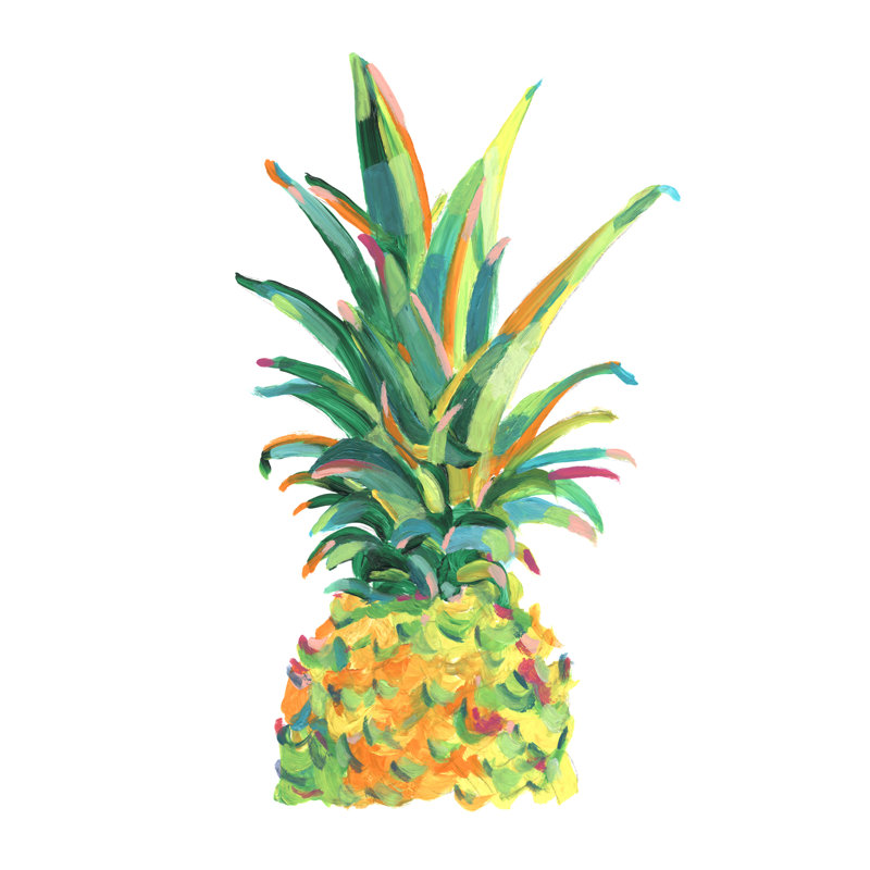 Bright Pop Pineapple II by Ethan Harper - Wrapped Canvas Painting, 76cm H x 51cm W