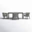 Elvina 66'' Rectangular 4 - Person Outdoor Dining Set with Cushions