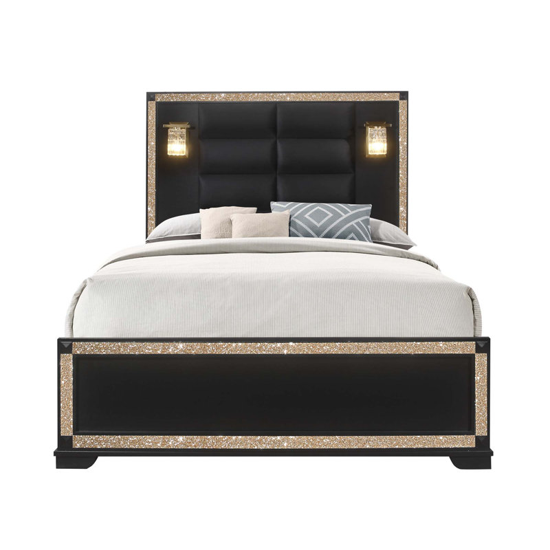 Grand lit avec lampes, Grand lit