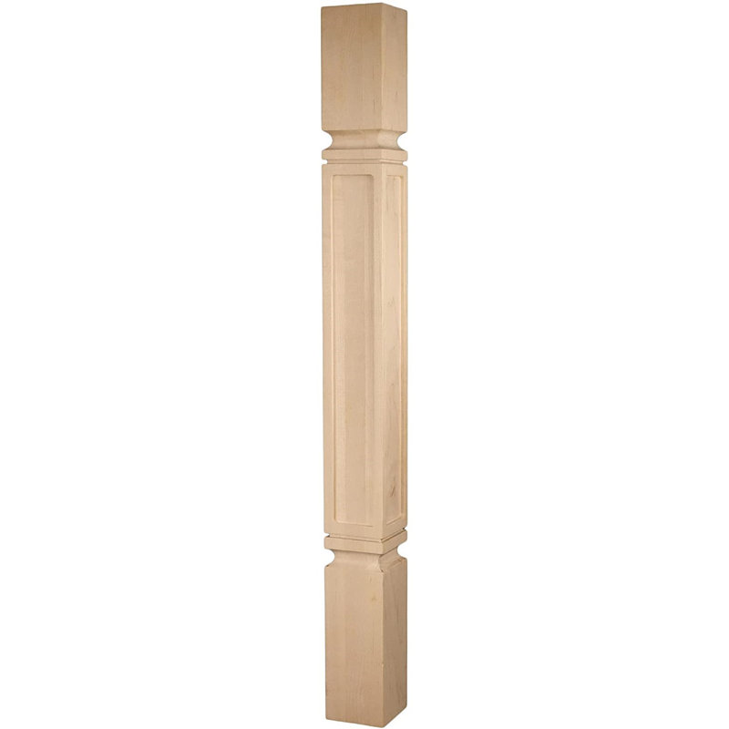 Bingltd - Poteau d'îlot non fini 36 po - 1 pièce, Bois d'hévéa