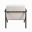 Fauteuil d'appoint en métal blanc Millie