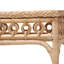 Console tressée en rotin naturel avec tablette ouverte - table d'appoint ou de vestibule Coastal Boho avec boucle décorative