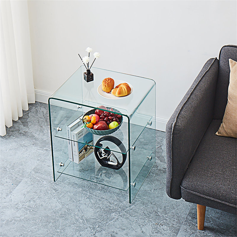Table de canapé en verre trempé