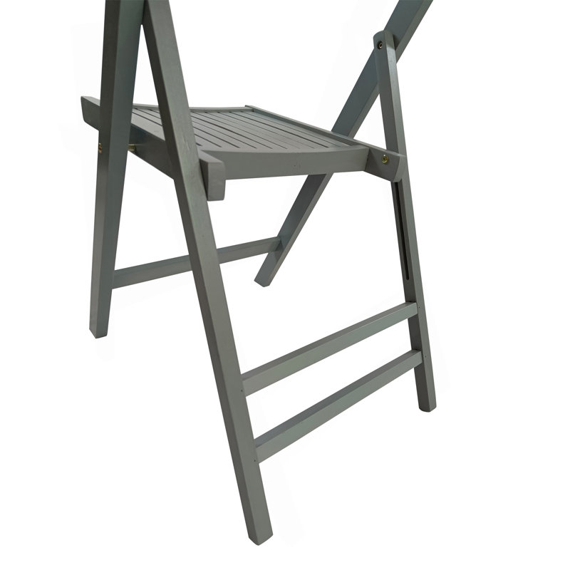 Chaise pliante en bois à lattes Furniture - gris, ensemble de 4, chaise pliante, style pliable