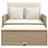 Ebern Designs Patio Sofa With Cushions 2-Seater Poly Rattan&Acacia Wood-666200312-666200317