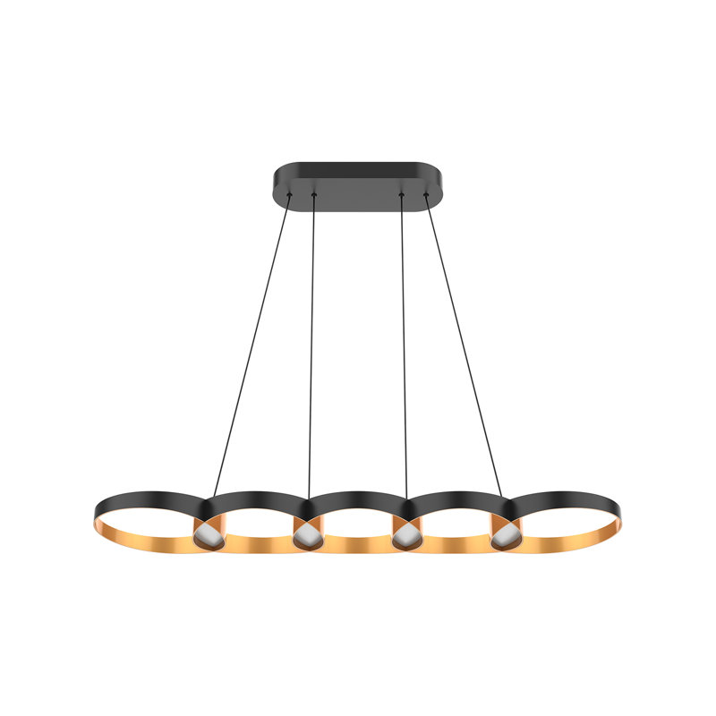 Maestro 4 - Light LED Pendant, Black/Gold, Black/Gold