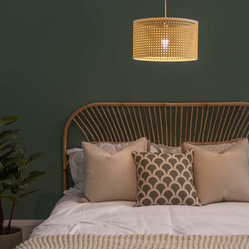 Wicker Drum Pendant Shade, Large