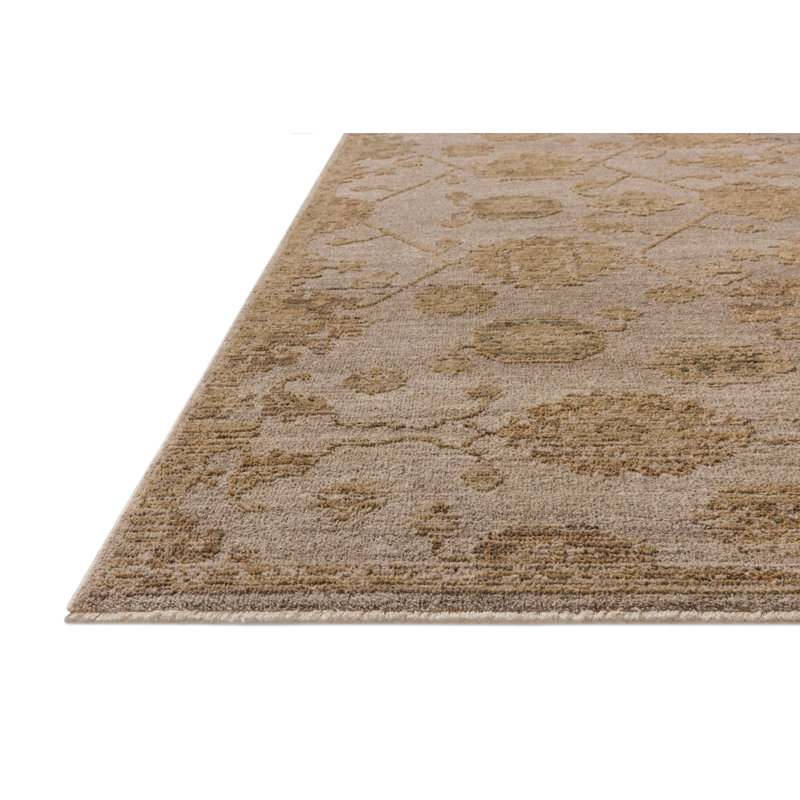 Tapis pierre / rose Bungalow Bungalow Wrobel, Rectangle 9 pi 3 po x 13 pi