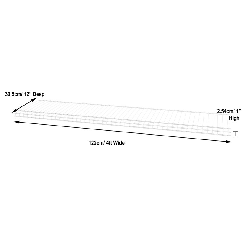 Wire 122cm Wide Shelving