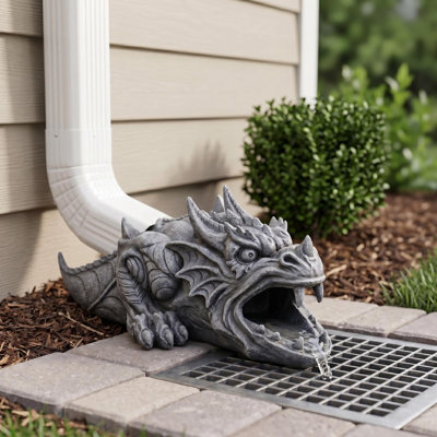 Gutter Guardians Rainer the Dragon Downspout Statue