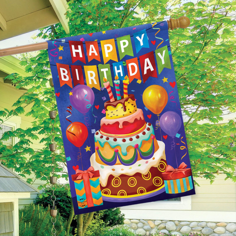 Drapeau de la maison de l'anniversaire