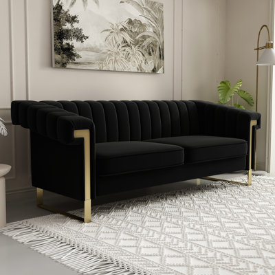Kevionna 83.86'' Velvet Sofa