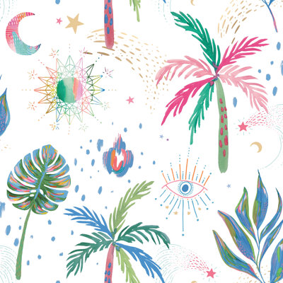 EttaVee Nuit Tropicale Peel and Stick Wallpaper