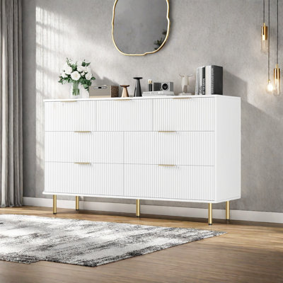 Dresser 6 Drawers Dresser For Bedroom, Large Modern Chest Of Drawers by Mercer41