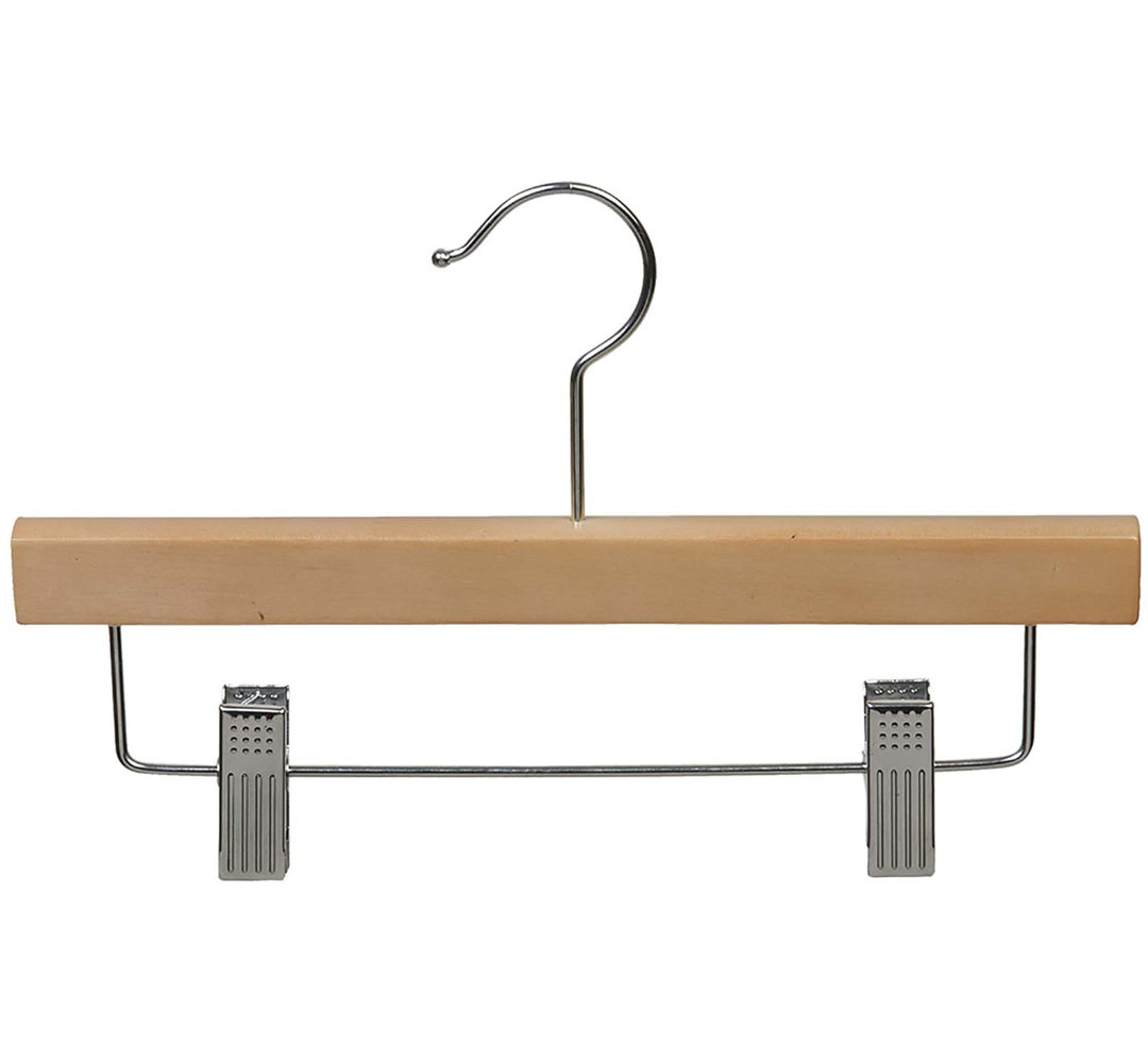Wyble Wood Hangers With Clips for Skirt/Pants Rebrilliant