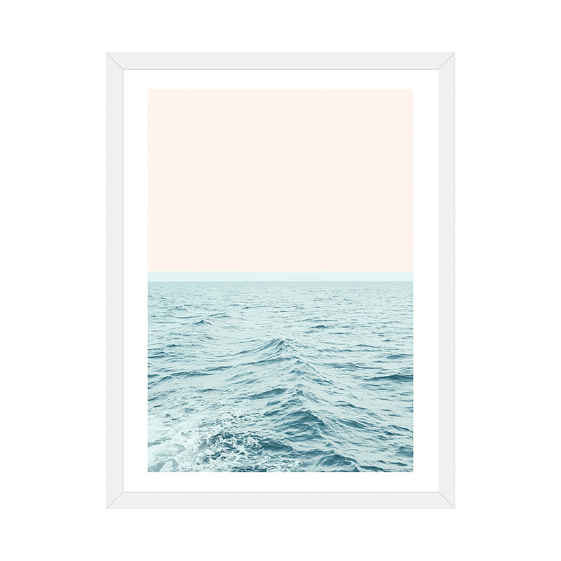 « Sea Breeze » par 83 oranges, H 32 po x l 24 po x P 1 po, Cadre blanc