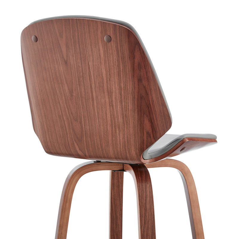 Tabouret de bar Altherr Mid-Century, Gris, Noyer
