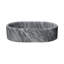 Bathroom Vessel Sink Made From Gray Natural Marble, Unique Pattern, Smooth Surface, Spacious Basin Hand - Finished,