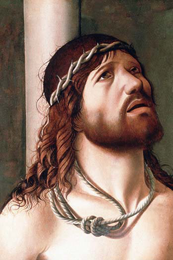 «Christ at the Column» par Antonella Da Messina - impression d'art graphique, H 36 po x l 24 po