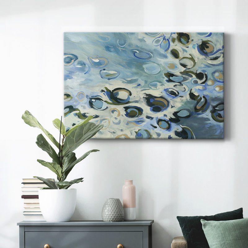 Toile tendue lavée à la galerie, H 12 po x l 18 po