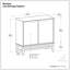 Armoire de rangement basse moderne en bois massif avec base en métal et tablettes réglables B 32 pi