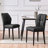 Raffertie 19.6" H PU Leather Upholstered Modern Dining Chairs With Black Metal Frame and Checker-Shaped Backerst-679365328-690409913