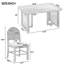 Ensemble de table de salle à manger de ferme pour salle à manger de 6 à 59,8 po avec placage de chêne vieilli et 6 chaises en rotin, mobilier de cuisine rustique pour la salle à manger (espresso) TREXM-482863879