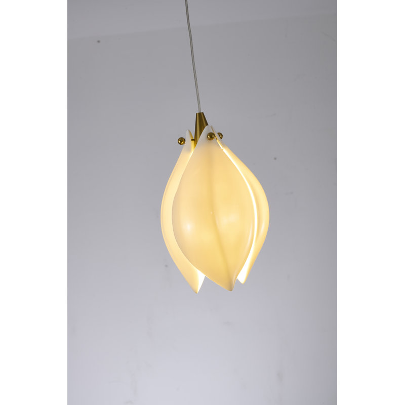Transitional 1-Light Bronze Floral Pendant 