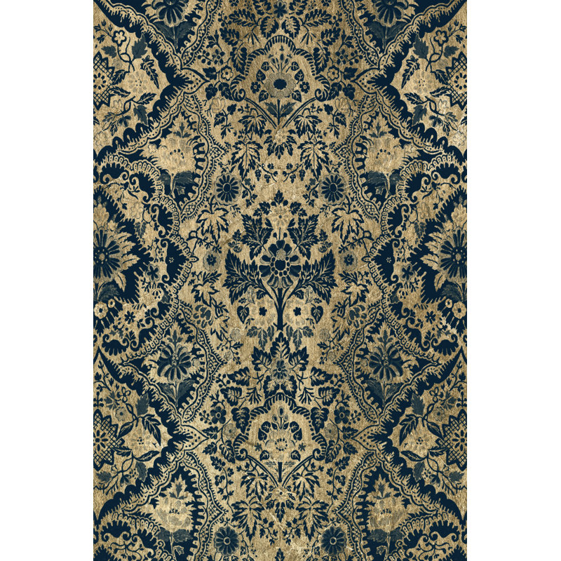 Baroque Tapestry In Aged Indigo I by Vision Studio - Wrapped Canvas Print, 122cm H x 81cm W