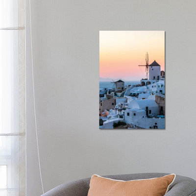 Coucher de soleil à Santorin par Matteo Colombo - Photographie sur toile tendue