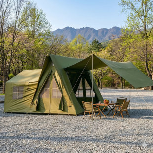 Large Inflatable Tent For 8-10 Person - 135 SQFT Inflatable Cabin Tents For Camping Instant Setup Blow Up Tent 4 Season Waterproof Inflatable Tents With Stove Jack (Set of 20)
