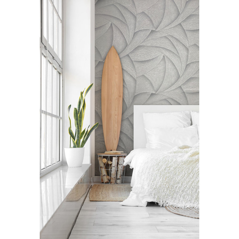Galerie Odyssey Wave Pattern Wallpaper, Light Grey