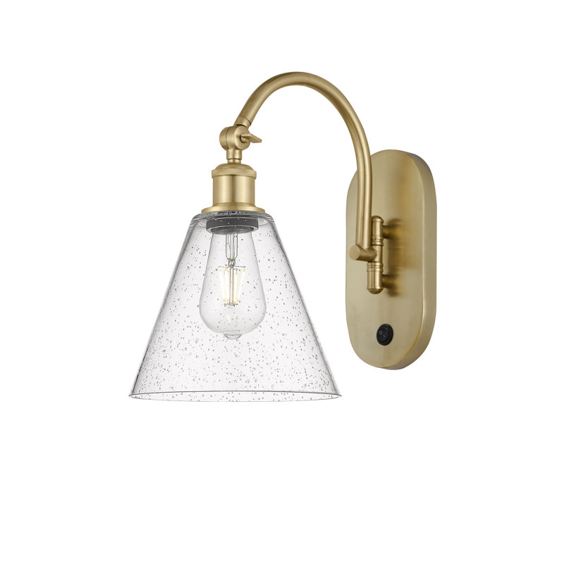 Swing Arm Sconce, Satin Gold, Led
