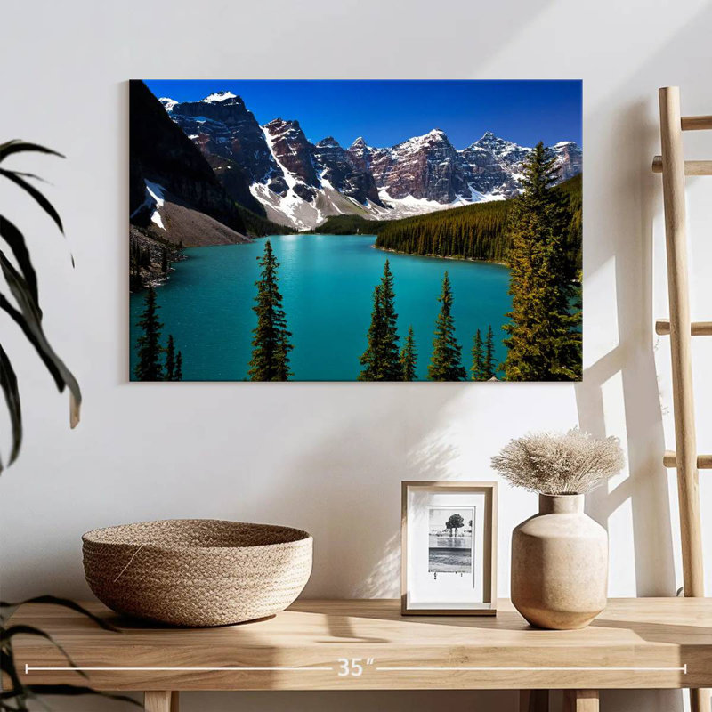 Scène de montagne Alvord Moraine Lake, H 16 po x l 24 po