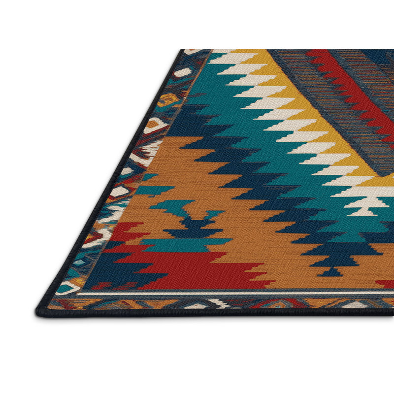  Washable Ojo de Dios Southwestern Area Rug, Tapis de couloir 2 pi x 4 pi
