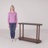 Chirillo Wood Oval Spindle 1 Shelf Brown Console Table with Beaded Edges