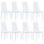 Chaises pour visiteurs de bureau et chaises de réception, chaises de salle d'attente en cuir, chaises de conférence à dossier moyen, chaises de salle à manger de restaurant (convient aux salles de réunion / salles bruyantes), blanc (8 ensembles)-1809907205