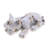 Novica Handmade Feline Nap Ceramic Statuette
