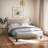 Bed Frame With Boucle Upholstered Headboard, Platform Bed-731895981