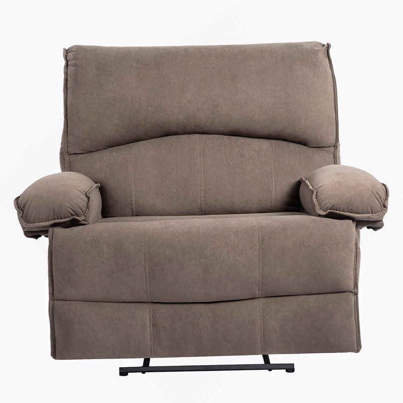 Fauteuil inclinable manuel surdimensionné pour le salon, Brun