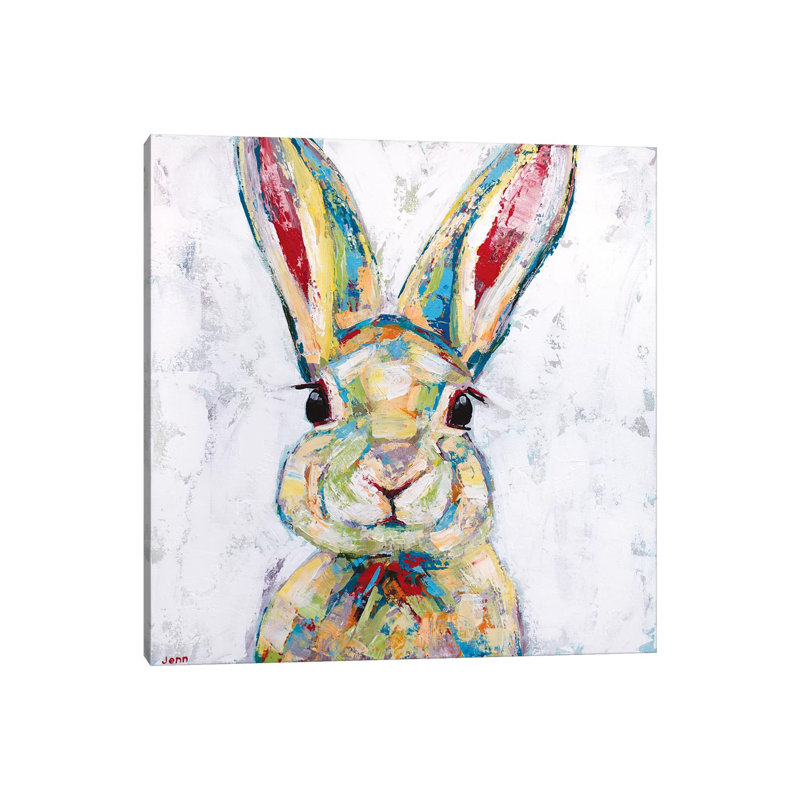 Bunny- White by Jennifer Seeley - Wrapped Canvas Gallery-Wrapped Canvas Giclée, 30.48cm H x 30.48cm W