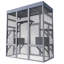 Catio d'extérieur en bois pour chats, grande enceinte pour chat avec toit imperméable, 2 maisons pour faire la sieste, plateformes et fil galvanisé - Cage pour animaux pour cour ou patio-1434744994