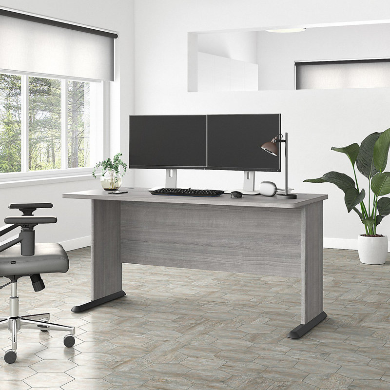 Bureau Studio A, Gris platine, H 30 po x l 60 po x P 27 po