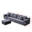 Canapé modulaire surdimensionné avec repose-pieds Corduroy-1096637057